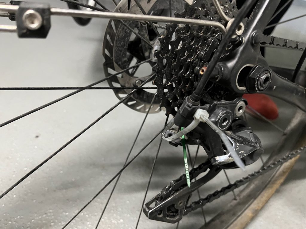 Temporary fix for a broken rear derailleur