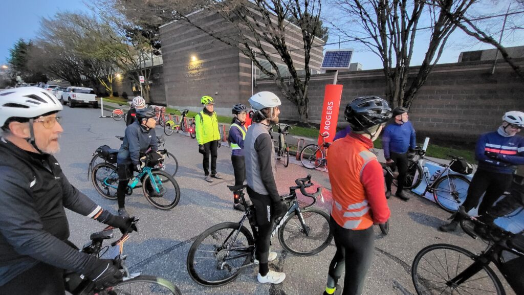 Riders preparing to start