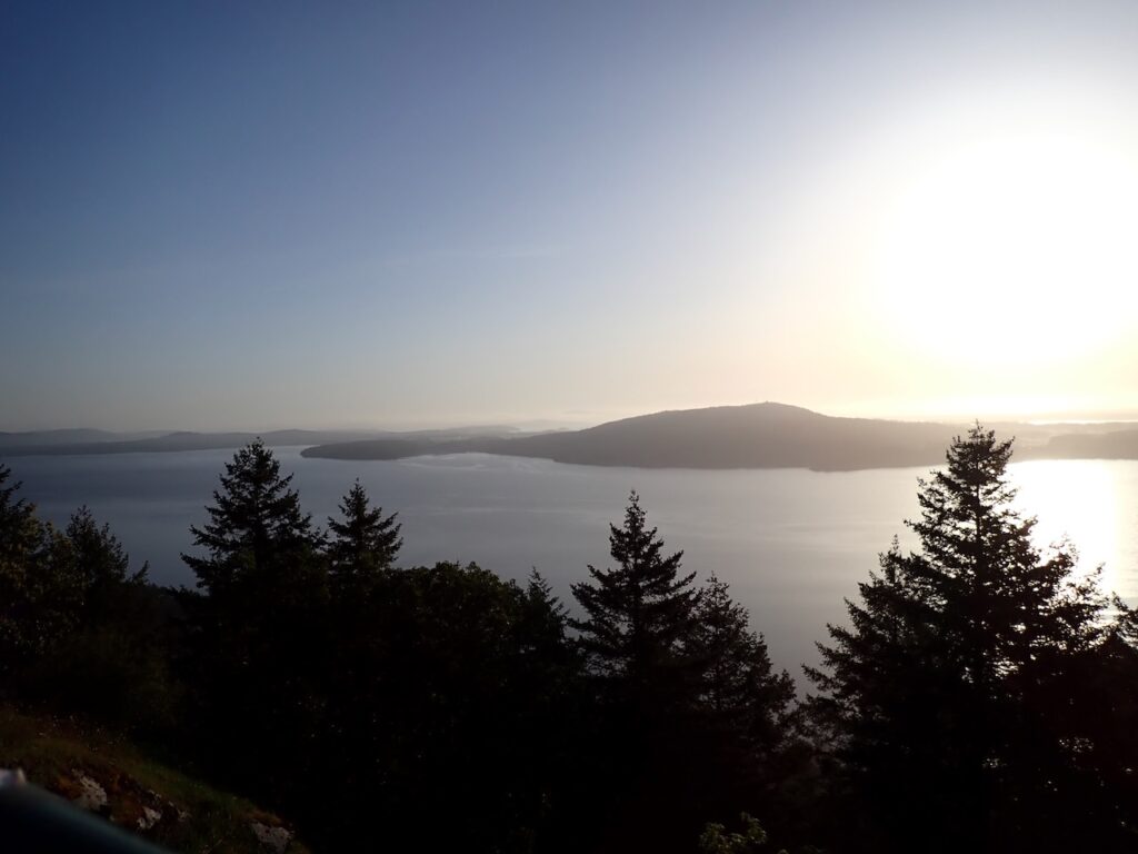 Sunrise from the top of the Malahat