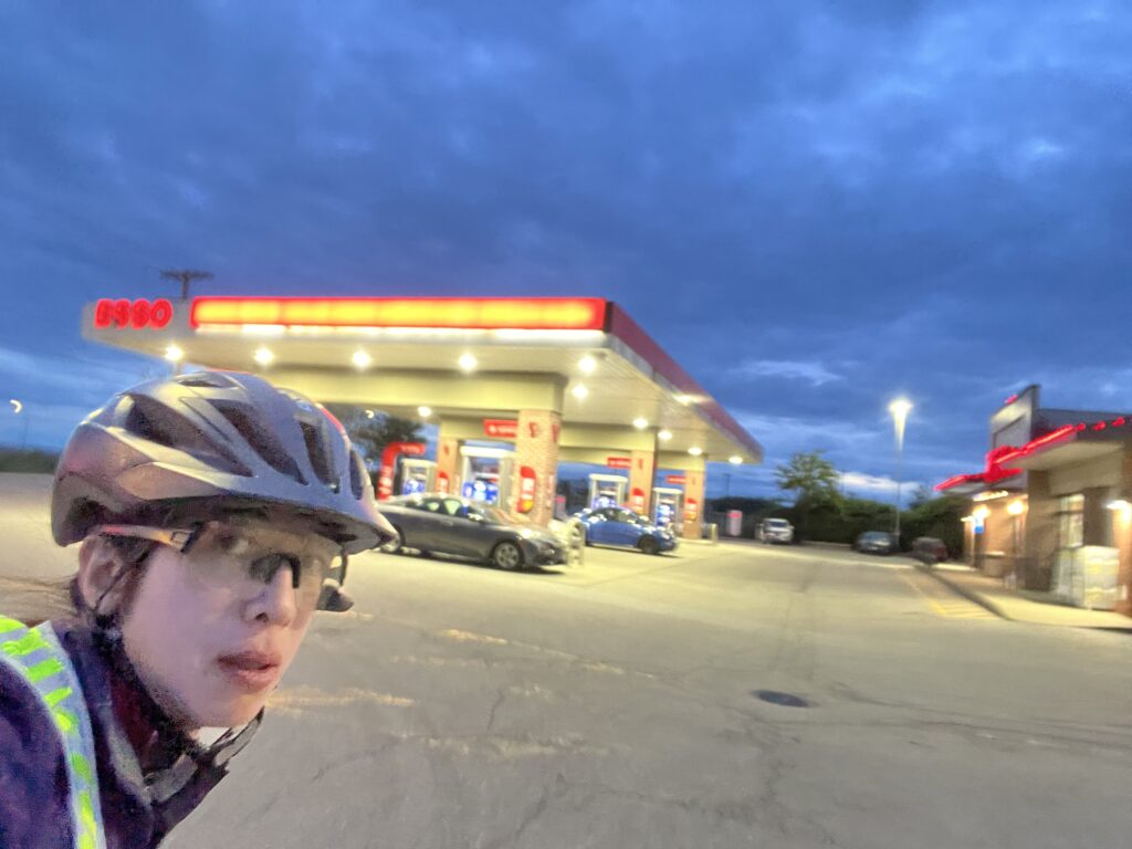Dara at an Esso / Tim Hortons in Delta